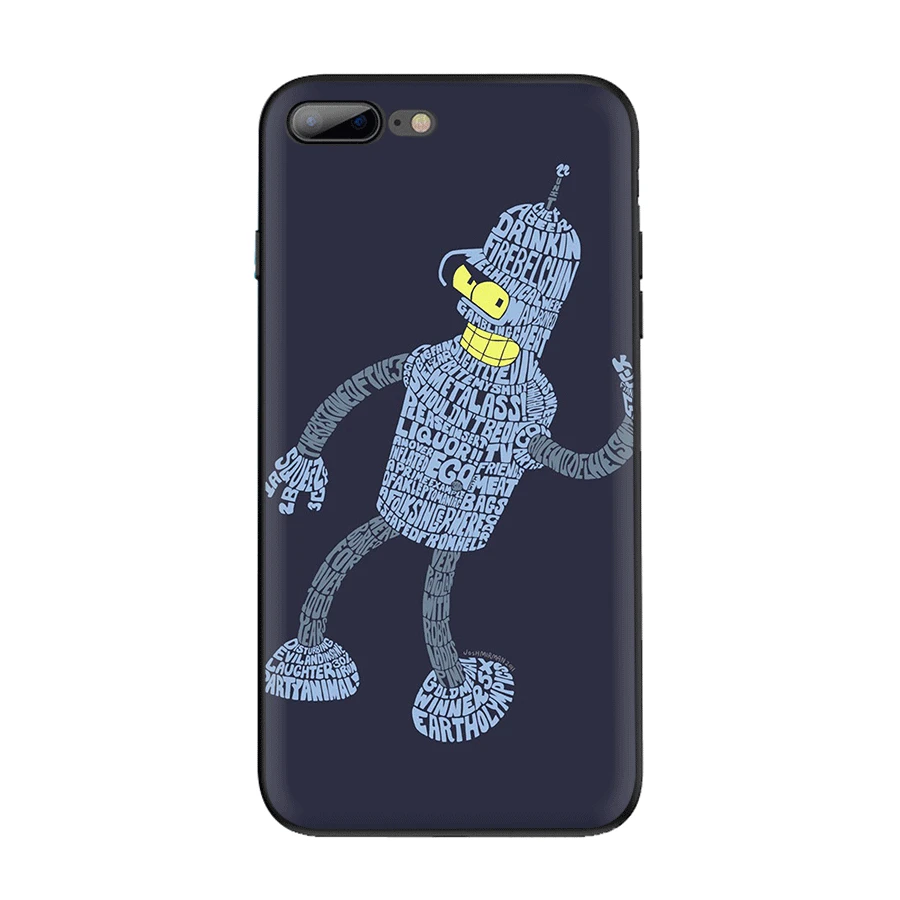 B10 Чехол для мобильного телефона iPhone 11 Pro X XS Max XR iPhone 6 6s 7 8 Plus 5 5S SE чехол Futurama Bender прекрасный корпус - Цвет: B10