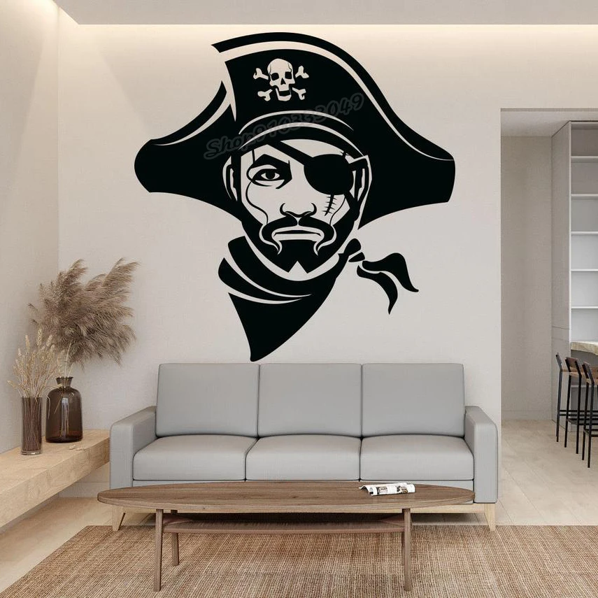 Decalcomania Da Muro In Vinile Corsair Pirate Filibuster Sea Rogue Hook Sailor Navigator Rumtreasure Wall Sticker Ragazzi Camera Da Letto Decor Murale