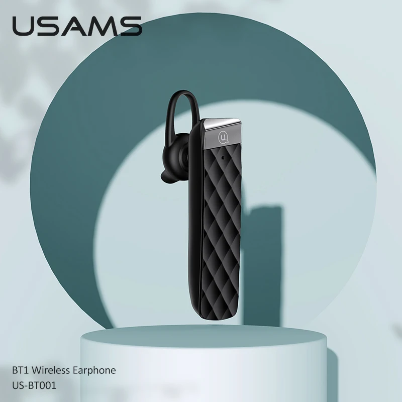 USAMS Bluetooth 5 0 HiFi Wireless Business Earbud Noise Cancelling HD Phone Calls Earphone With Mic For Apple Andriod Phones