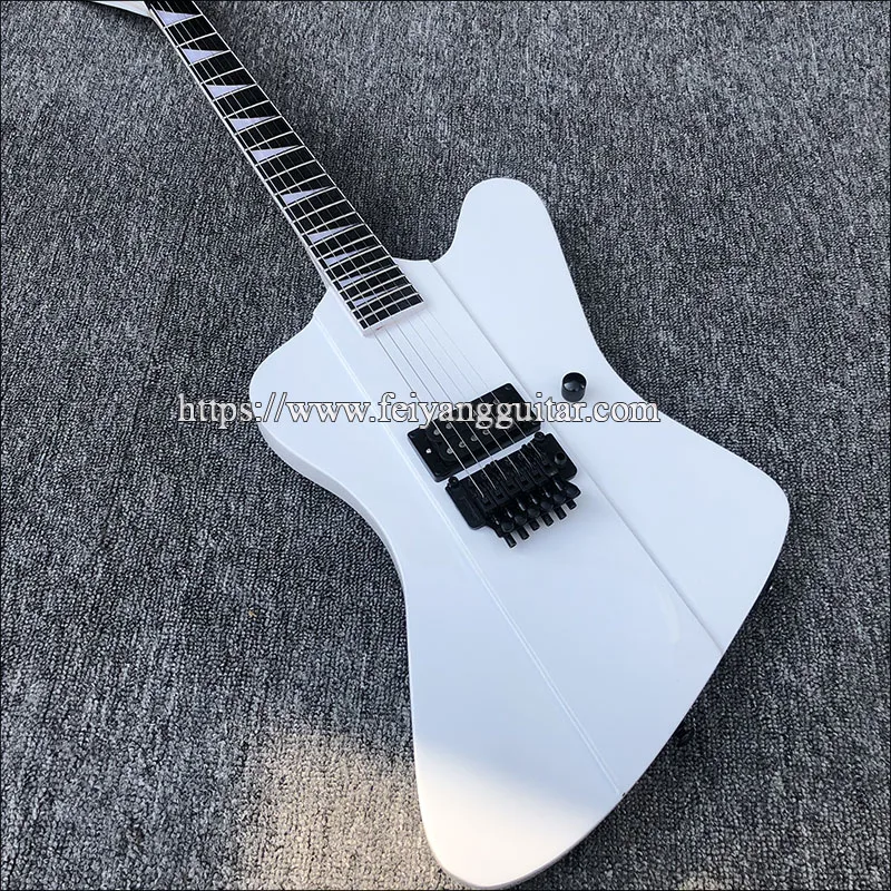 Высококачественная электрическая гитара Floyd-rose 2020 черное оборудование белая