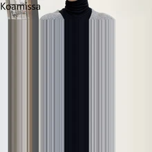 

Koamissa Casual Women 2 Piece Set Criss-cross V Neck Long Sleeve Sweaters+Basic Turtleneck Bottoming Tshirt Suits Winter Outfits