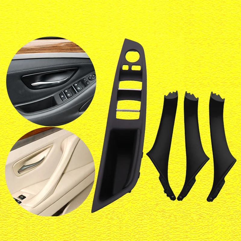 

Left Hand Drive LHD For BMW 5 Series F10 F11 F18 Gray Beige Black Car Interior Door Handle Inner Door Panel Pull Trim Cover New