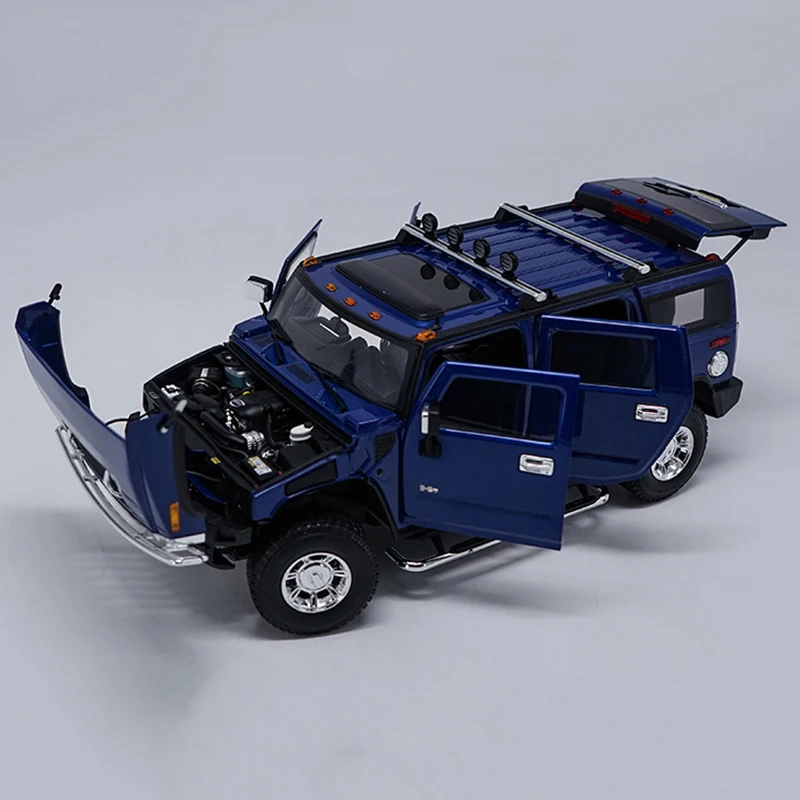 1:18 Масштаб H2 SUV Highway 61 модель автомобиля литой под давлением детский металлический автомобиль игрушка металлический сувенир коллекция детский подарок дисплей шоу