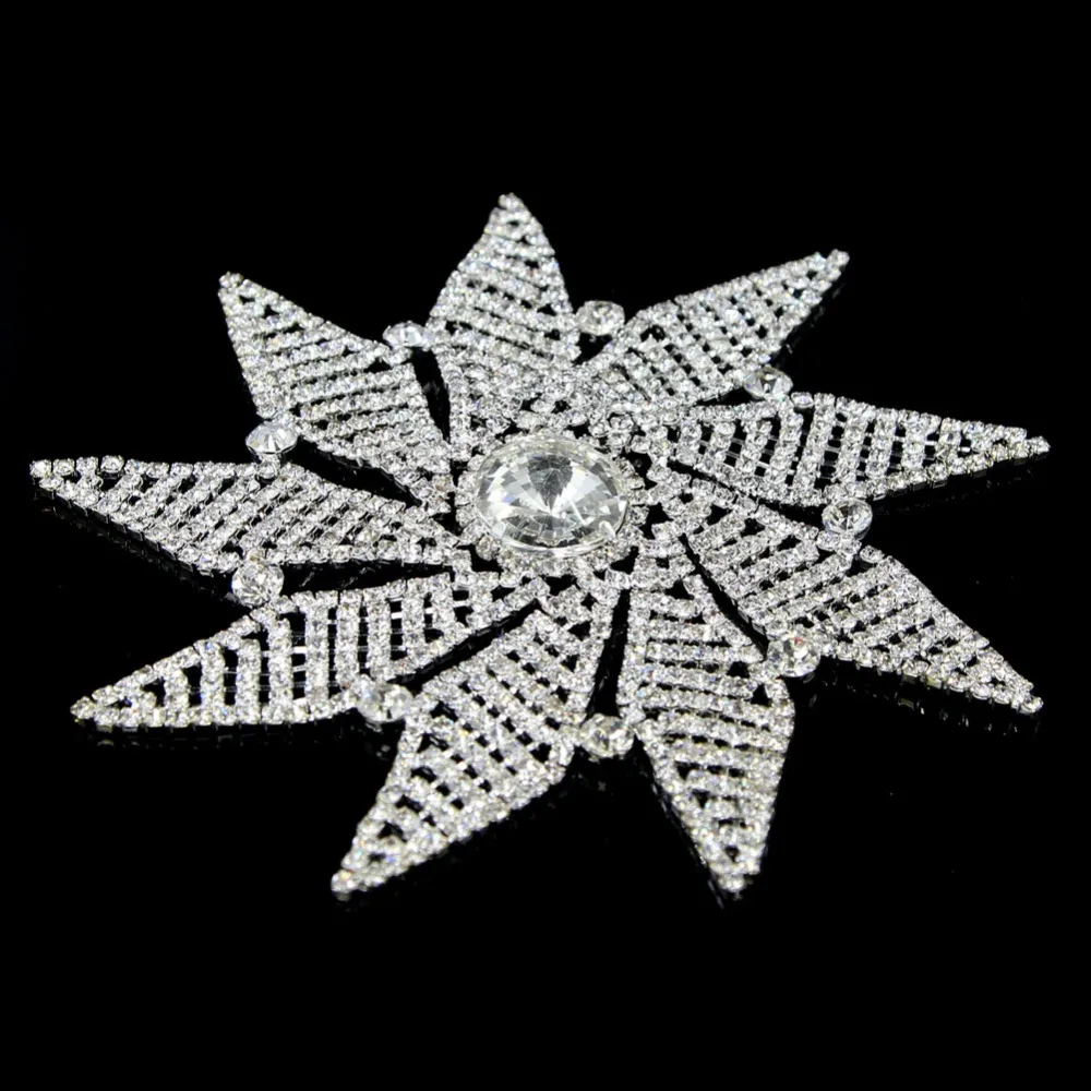 20Pcs Rhinestone Trim Embellishments Rhinestone Crystal Applique for Wedding Dress