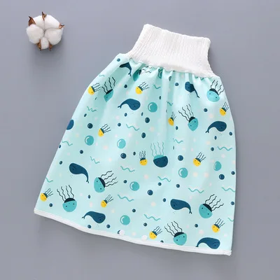 Children and Adult Comfy Diaper Skirt, Baby Pants, Absorbent Shorts, Prevent Moment, Leakage Mat Cover Great Gift, Summer 2 in 1