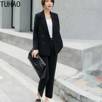 

TUHAO2020 Runway Spring Woman Suit Two Piece Set Fashionable Elegant Sets Female Clothes Feminino OL Suit Femme Clothes LZ85