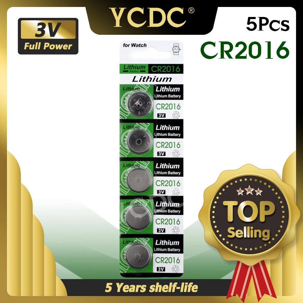 5 шт. упак. батарейки CR2016 LM2016 BR2016 DL2016 Литиевые Батарейки 3 в CR 2016 для часов