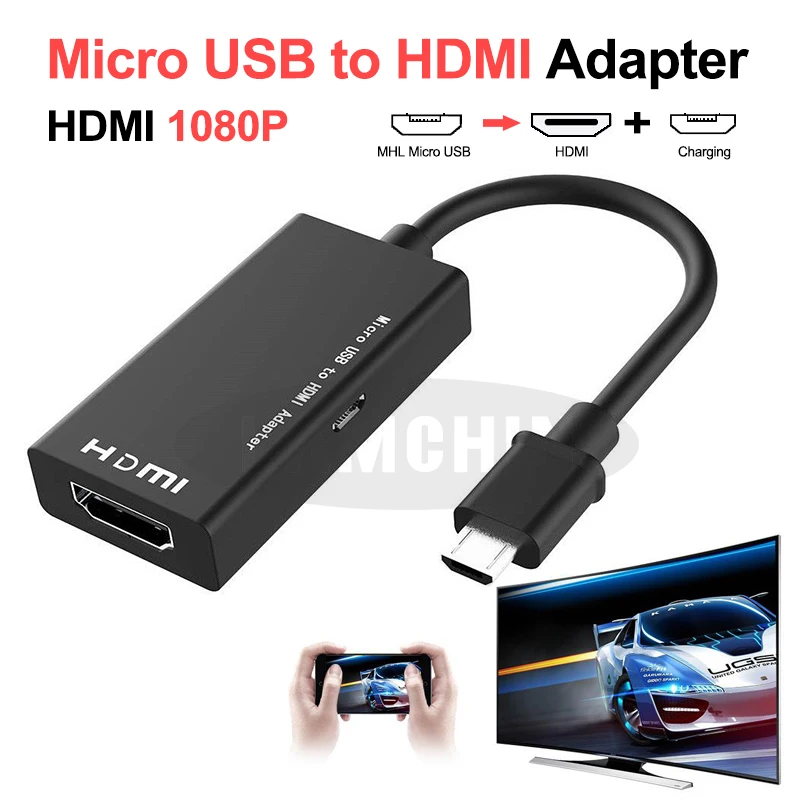 Микро USB к HDMI конвертер для Android смартфон плоский телевизор 1080P HD аудио микро