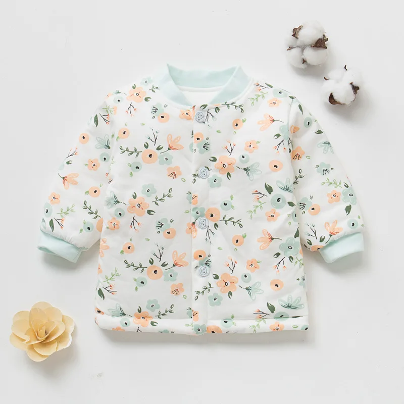 

Infant Spring Autumn Winter Cotton-padded Clothes Cotton-padded Jacket Baby Warm Coat Newborns Thick-Padded CHILDREN'S Cardigan