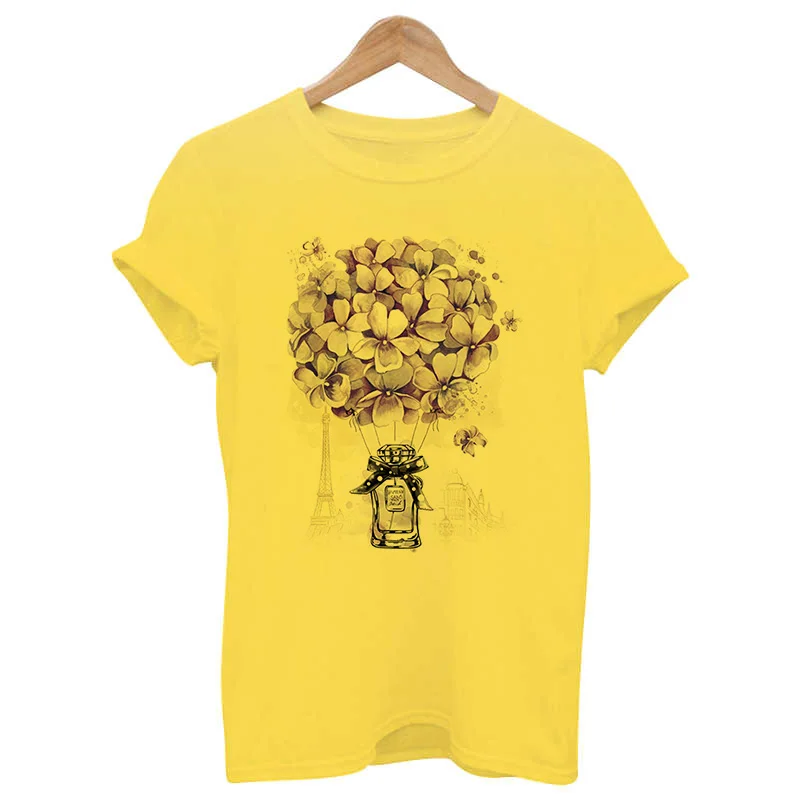 Yellow T Shirt Women 2020 New Summer Short Sleeve Floral Flower Fashion Lady Top Tshirt Ladies Womens Graphic Female Tee T-Shirt