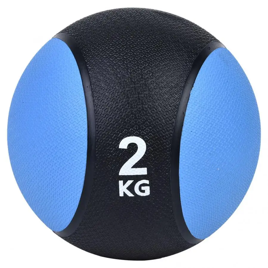 

2kg Medicine Ball Weighted Fitness Rubber Wall Balls Heavy Duty Exercise Kettlebell Lifting Workout Exercise Training Fitness