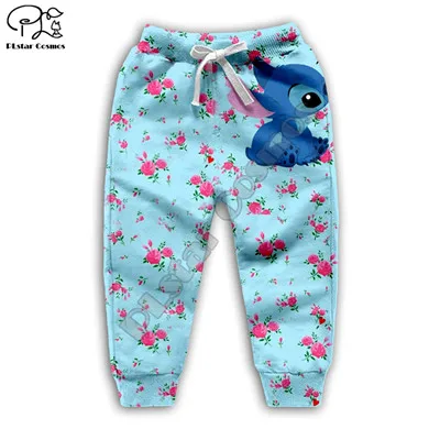 Детская одежда; толстовки с капюшоном в стиле аниме kawaii Lilo Stitch; толстовка для мальчиков с героями мультфильмов; стильные штаны; 1 - Цвет: Золотой