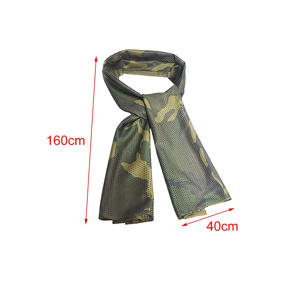 Men Women Outdoor Scarf Military Tactical Multifunctional Mesh Windproof Camouflage Breathable Headband Hiking Cycling Camping