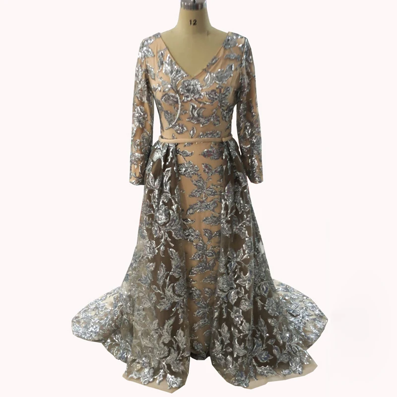 Lange Mouwen Real Arabische Kant Mermaid Avondjurken 2019 Met Afneembare Rok Vestidos Largos Elegantes Robe De Soiree Lange Mouwen Real Arabische Kant Mermaid Avondjurken 2019 Met Afneembare Rok Vestidos Largos Elegantes Robe De Soiree