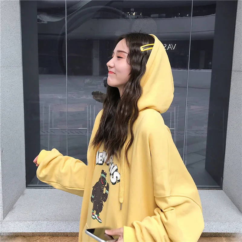 Harajuku Clothing Women Autumn Sweatshirts Hoodies Korean Ulzzang Bf Long Sleeve Thin Hooded Sweatshirt Female Loose Coats