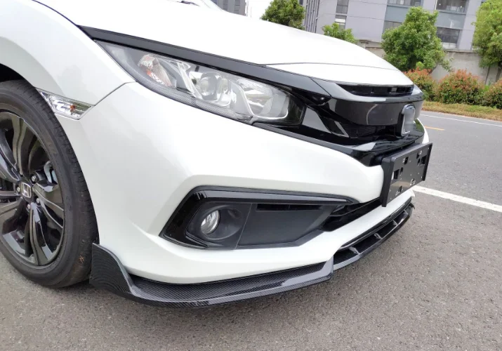 Для Honda civic передний бампер спойлер для губ PP и углеродного волокна Материал автомобиля resr крыло спойлер для губ праймер цвет