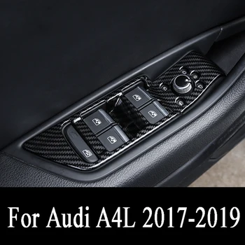 

For Audi A4L 2017 2018 2019 4Pcs Car Window Lift Switch Button Panel Frame Cover Trim