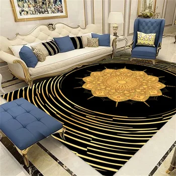 

Boho Decor American Style Living Room Floral Carpet Anti Slip Area Rugs Winter Warm Thicken Decoration Bedroom Rug Tapis Salon