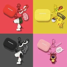 Милый 3D мультфильм брелок силиконовый наушник гарнитура чехол для Airpods 3 Зарядка беспроводной Bluetooth для AirPods Pro