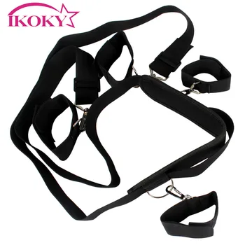 

IKOKY Erotic Sex toys BDSM bondage strap Role-playing products SM restraints costume Hands cuff Neck Ankle Handcuffs