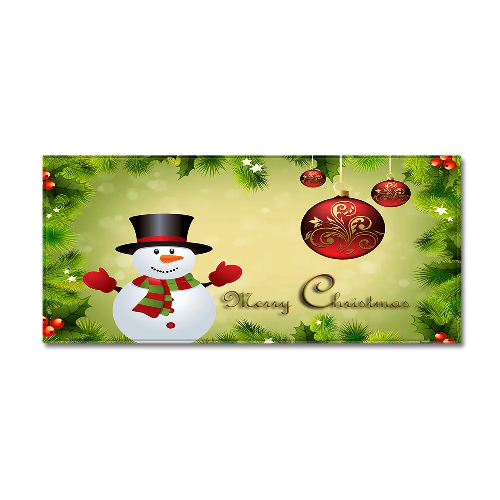 Zeegle Merry Christmas мягкий фланелевый коврик для двери с рисунком из мультфильма, напольный коврик, кухонный ковер, туалетный коврик, противоскользящий ковер, кухонный коврик - Цвет: QA87