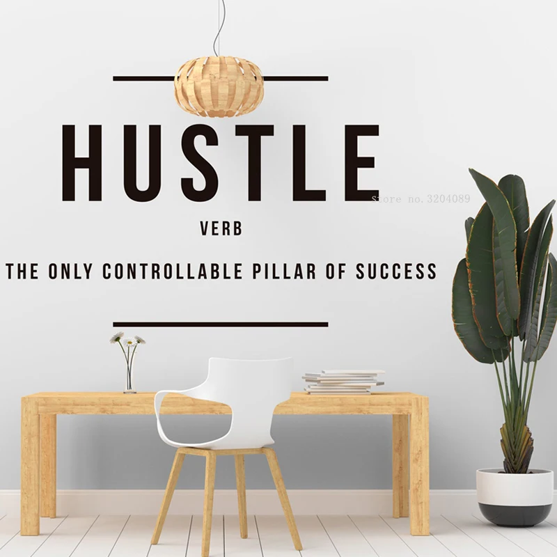 Hustle Verb Definition Wall Sticker The Only Controllable Pillar Of Success Inspiring Decal Gym