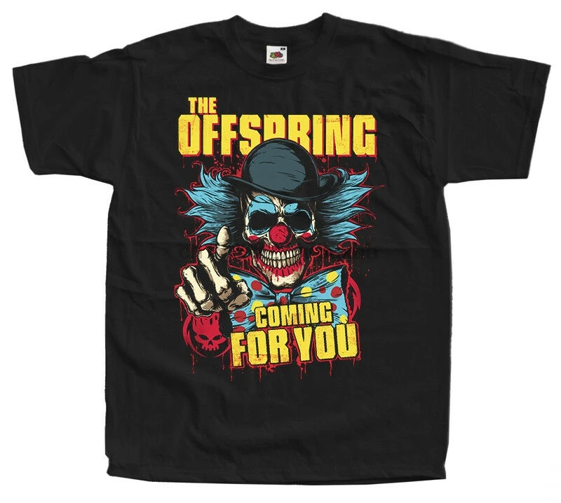 The Offspring V2 постер музыкальной группы футболка в стиле панк-рок (черный) |