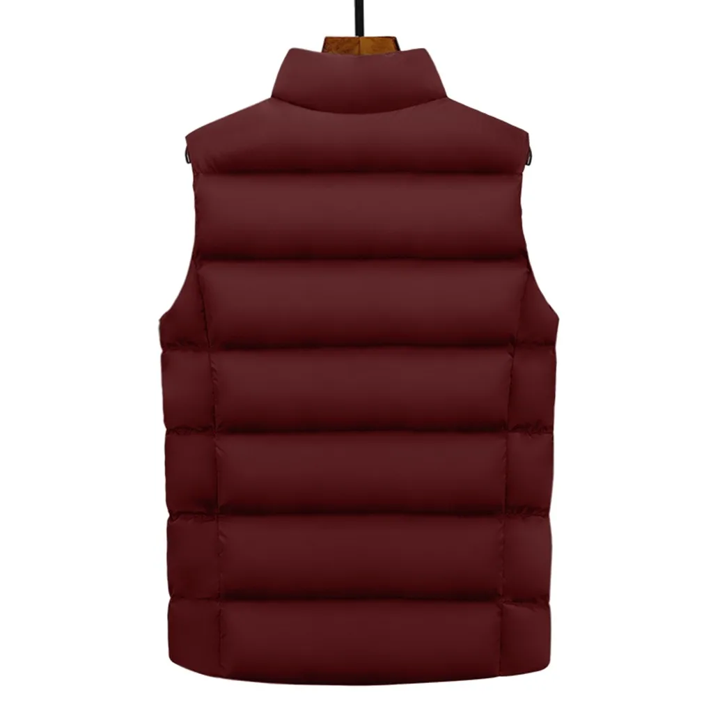 KLV Men's Vest Spring Winter Sleeveless Jacket And Coats Mens Waistcoat Warm Thick Casual Gilet Homme Male Vests HOT 9107