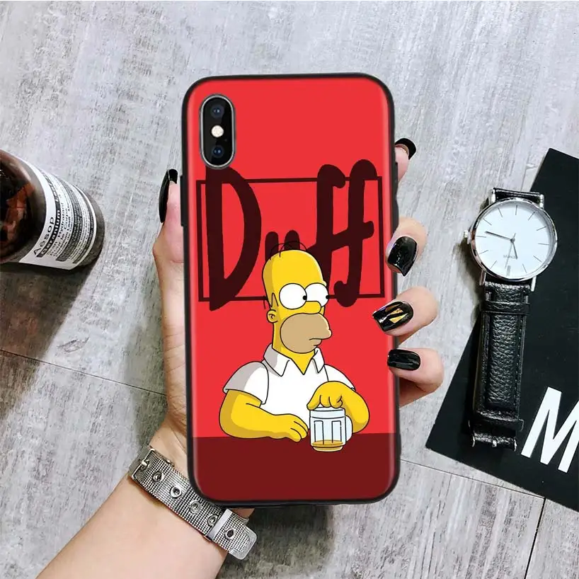 Черный чехол для телефона Simpsons для Apple IPhone 11 Pro XS MAX XR 7 8 6 6S Plus X 10 Ten 5 5S SE Coque Shell