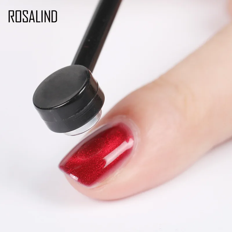 ROSALIND черный корпус магнит для дизайна ногтей, предназначенный для магазина кошачий глаз магнит с двойной головкой с многофункциональным магнитом