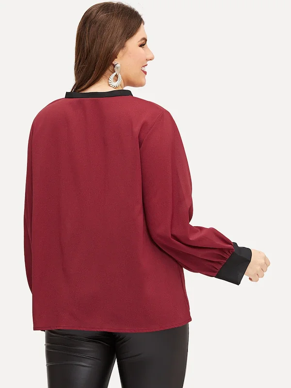 Большие размеры XXXXL 5xl летняя новая повседневная женская блузка женские топы свободные шифоновые рубашки с длинным рукавом и бантом