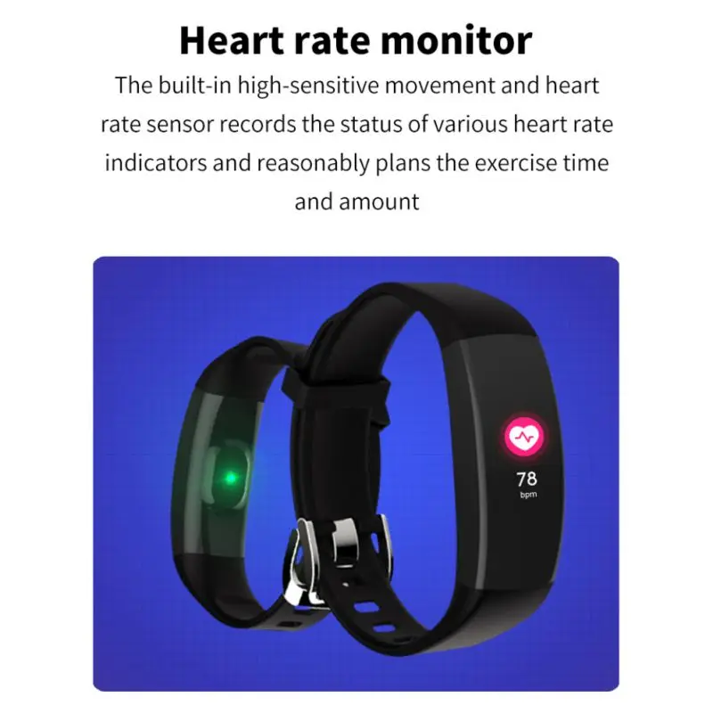 Многофункциональный фитнес-трек Bluetooth 4,0 Смарт-часы водонепроницаемый монитор сердечного ритма для женщин и мужчин детский смарт-браслет