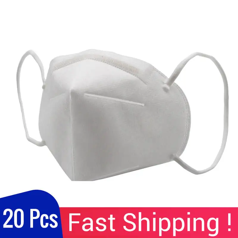 

20Pcs KN95 Mask Disposable KN95 Face Mask Safety Anti Dust Mouth Mask 95% Filteration PM2.5 Pollution Filter Cover Fast Delivery