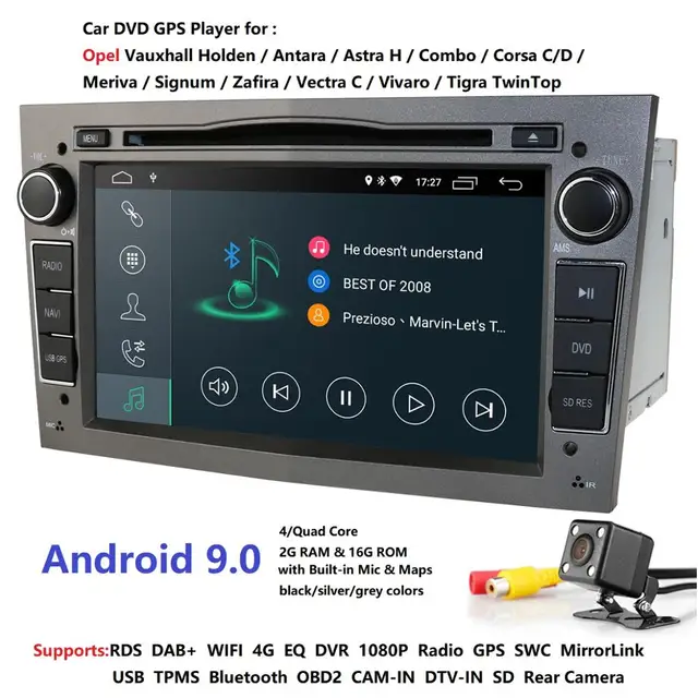 $US $182.15  Android 9.0 Quad Core Car Radio Multimedia Player 16GB+2GB for Opel Astra Corsa Zafira Vivaro Meriv