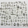 50pcs Tibetan Silver Mixed Seahorse Shell Starfish Turtle Ocean Theme Biological Charms Pendant DIY Beads Jewelry Accessories ► Photo 1/6