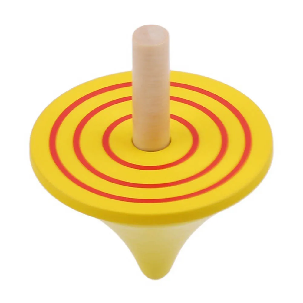 4 шт. детские деревянные GyroToy красочные деревянные настольные спиннинг Топ Peg-top гироскоп игрушка для детей подарок для детей