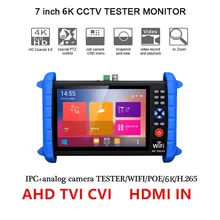 Probador de circuito cerrado de televisión, Monitor de IPCX-ACTHS multifuncional, IP, 8MP, TVI, CVI, AHD, SDI, CVBS, pantalla de 7 pulgadas, IPC, 6K, H265, entrada HDMI
