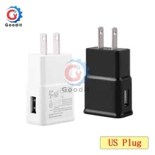 5 в 2A США адаптер штепсельной вилки Белый Черный USB настенное зарядное устройство Быстрая зарядка Путешествия адаптер для смартфона Вход 100-240 В 0.35A