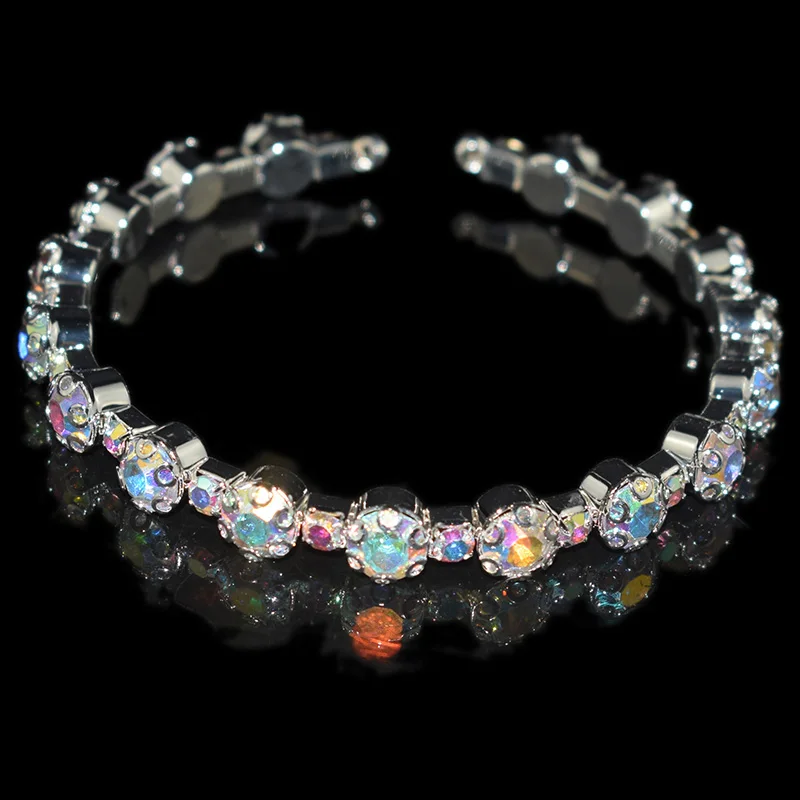 Crystal Bracelets Fashion Gold Plated Silver Plated Crystal Cuff Bracelets & Bangles Rhinestone Charm Bracelets for Women Girls Bridal Jewelry,bangle bracelet,crystal bracelets