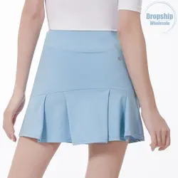 2019 спортивные теннисные юбки женские однотонные шорты Йога Фитнес плиссированная юбка бадминтон дышащая быстросохнущая форма для девочек