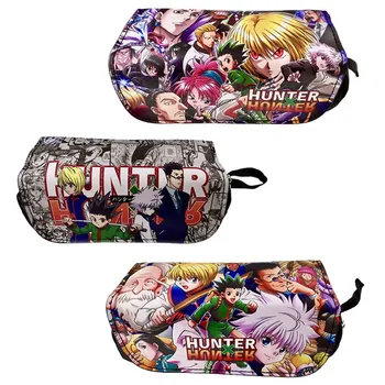 

1Pcs Anime HUNTER x HUNTER PU Pencil Case Zip Super Big Capacity Pen Bag Makeup Stationery Pouch School Supplies
