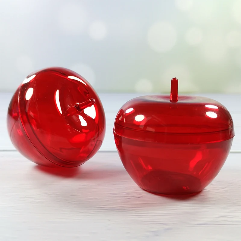 20pcs Plastic Apple Containers Toy Chocolate Candy Box Wedding Favors 