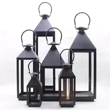 

Europe Portable Outdoor Large Glass Iron Storm Lantern Craftwork Candlestick Soft Decoration Outdoor Decoration Craft Barn