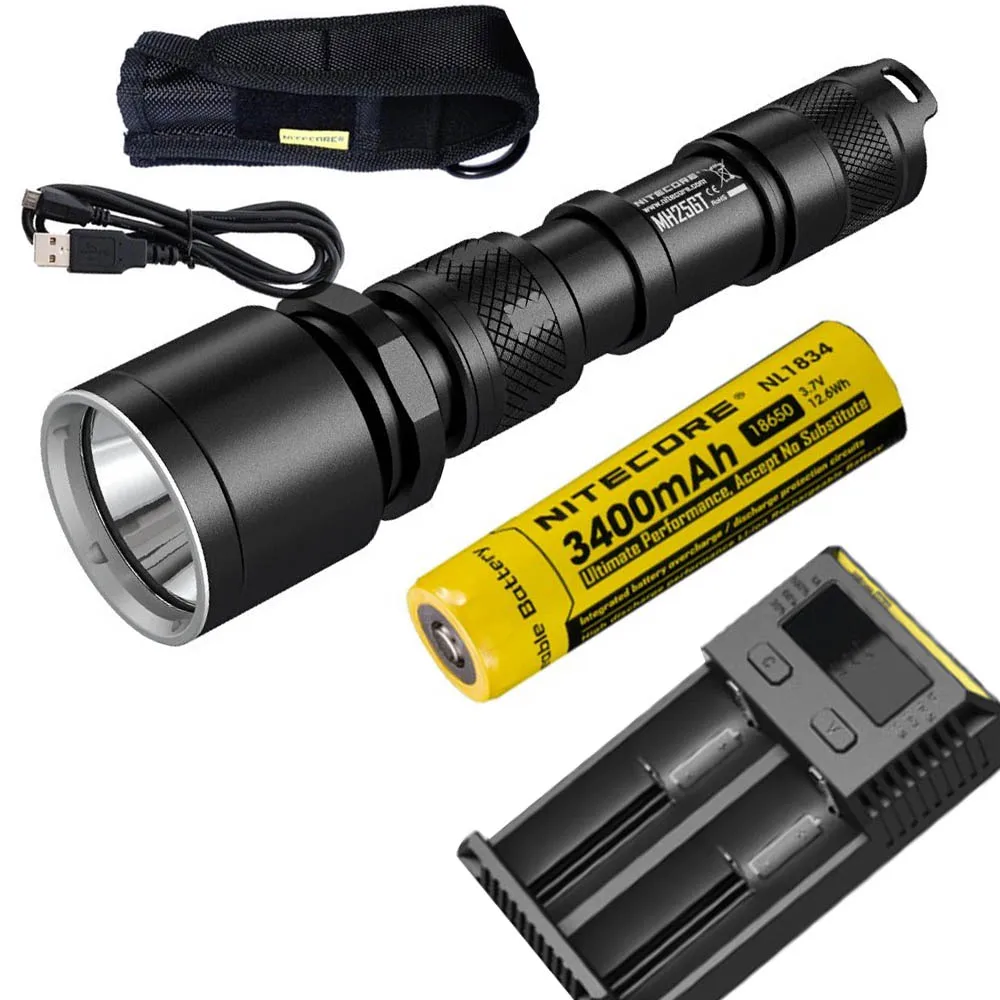 NITECORE MH25GT USB Перезаряжаемый тактический флэш-светильник CREE XP-L HI V3 max 1000 люмен луч бросок 452 м уличный светильник спортивный фонарь