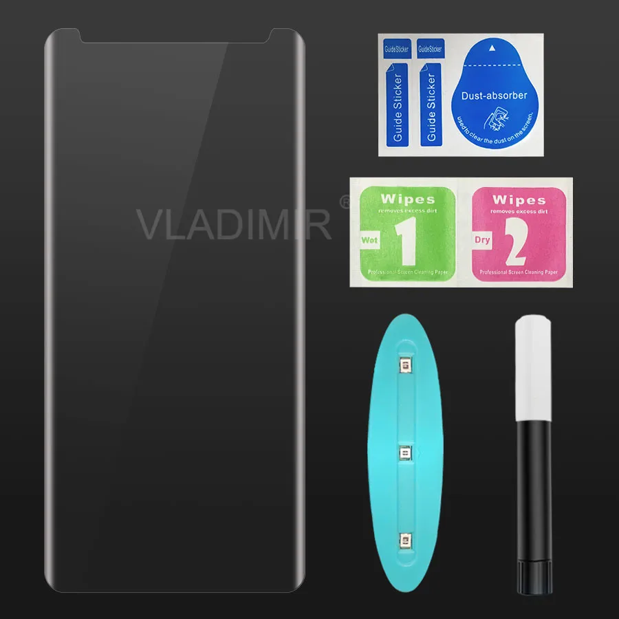 Жидкое Высокопрочное жидкое УФ-стекло для samsung Galaxy S10, 5G, S10e, S8, S9 Plus, УФ жидкое Защитное стекло для экрана Note 8, 9, пленка