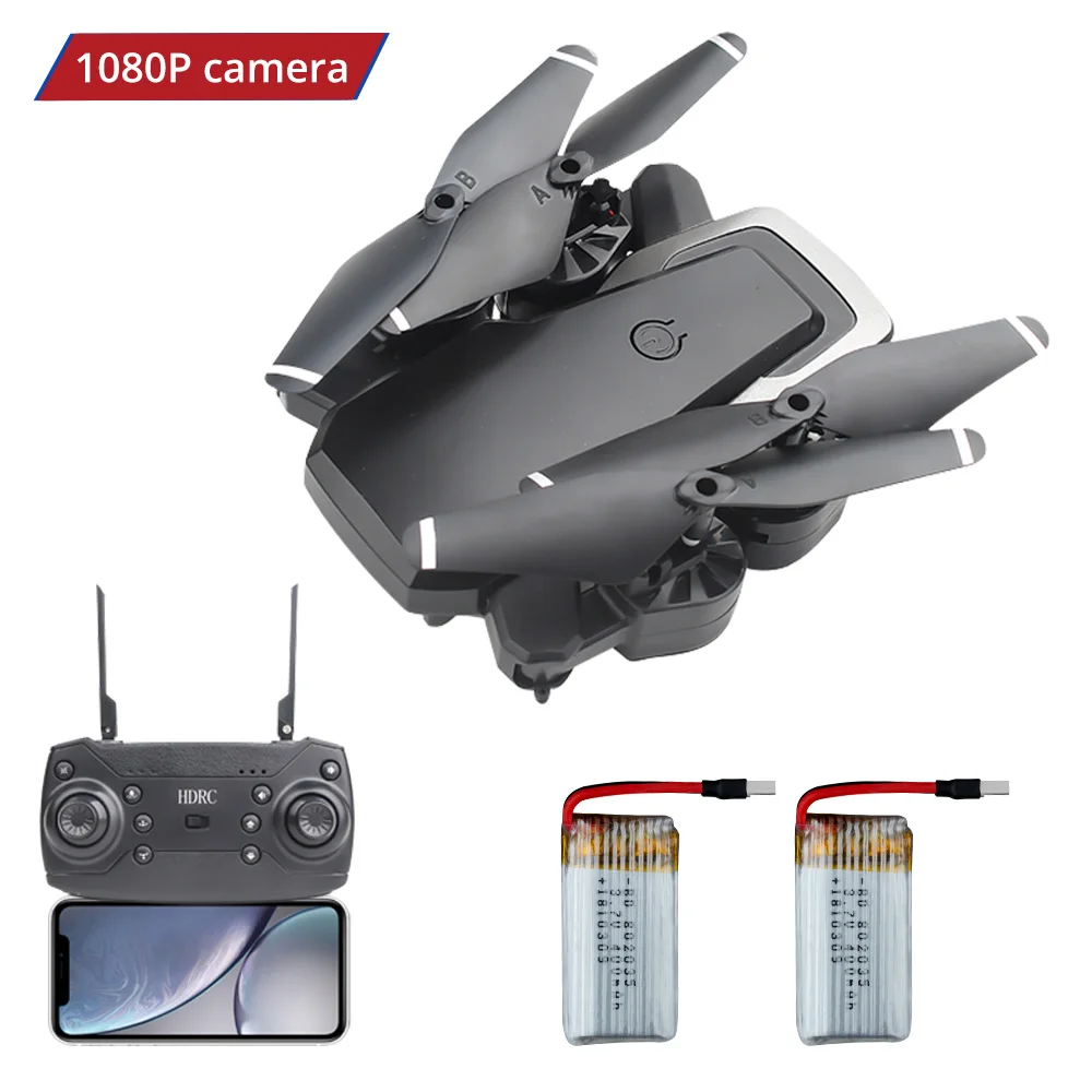 JC-RC-6-1080P-2B-BK AHOHA RC Quadcopter Remote Controll Camera Drone With HD Camera FPV WIFI 720P/1080P Foldable Mini Altitude Hold Helicopter Toys - Цвет: JC-RC-6-1080P-2B-BK