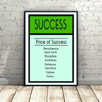 

Price of Success Art Canvas Poster Painting for Living Room Dropshipping