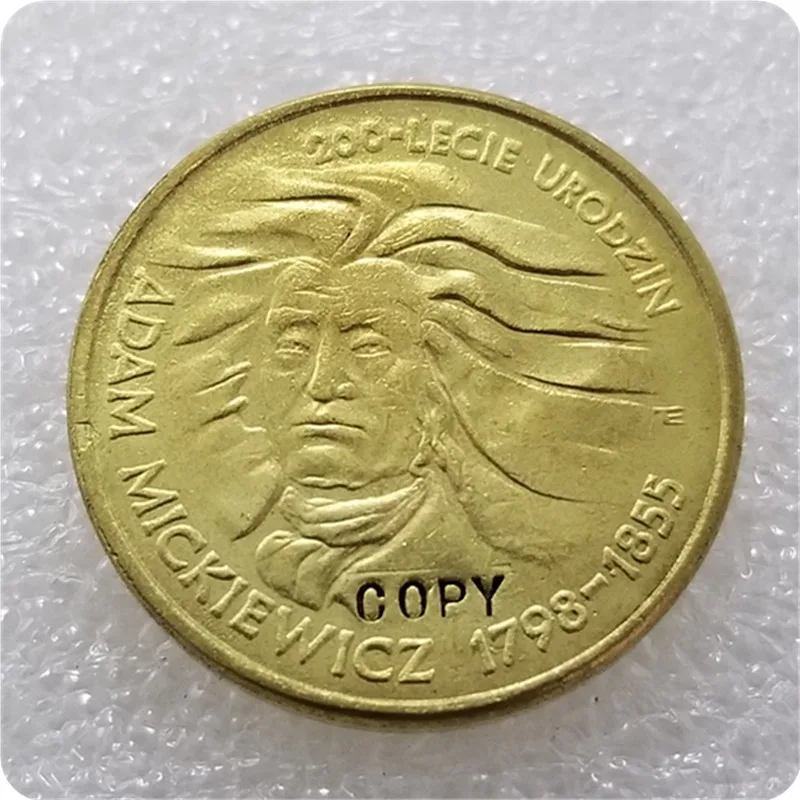 1998 польский nordic 2 ZL копия монет - Цвет: birth of Adam