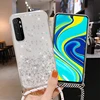 With Neck Strap Rope Cord Clear Glitter Case For Xiaomi Redmi Note 9 9s 8T 8 Pro 7 7A 8A Mi Note 10 Lite 9T Poco F2 Pro A3 Cover ► Photo 3/6