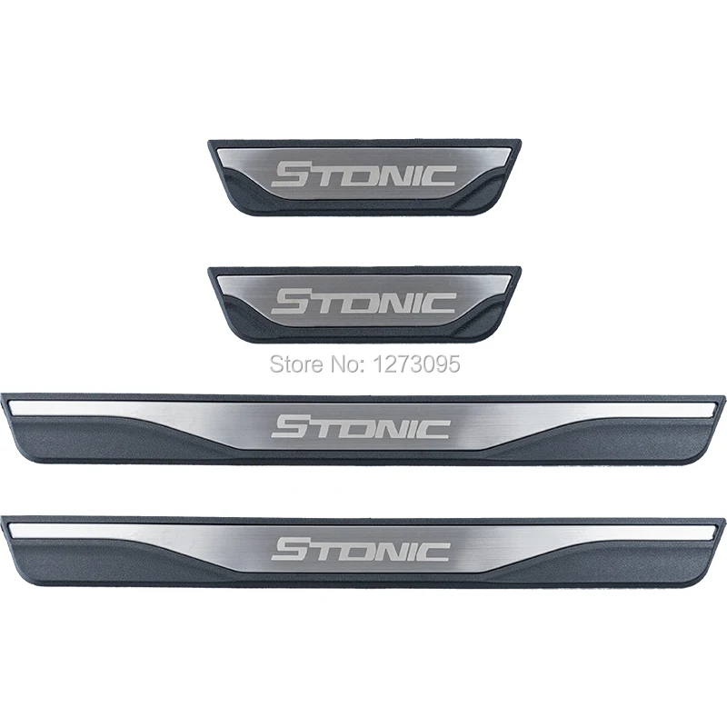Для Kia Stonic Нержавеющая Накладка на порог защитная накладка наклейка Аксессуары для стайлинга автомобилей